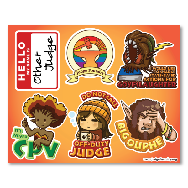 Judge Foundry Sticker Sheet