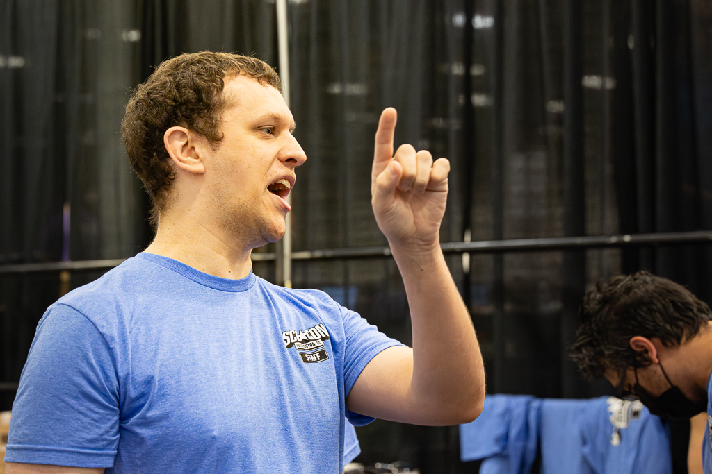 Brandon explains the plan for End of Round at SCGCON DC in 2024. Photo © John Brian McCarthy